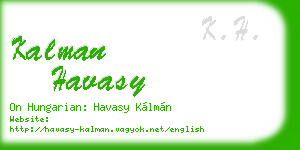 kalman havasy business card